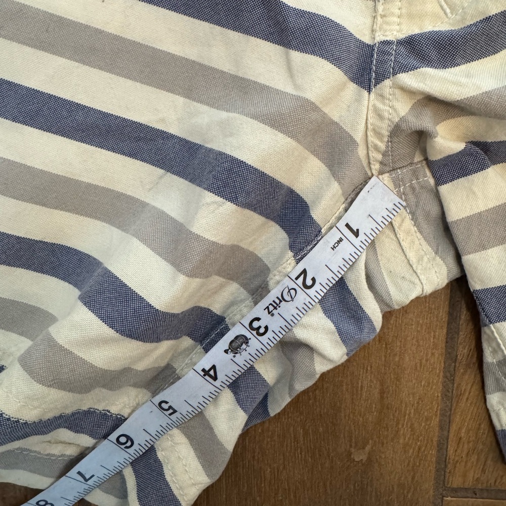 J. Crew Navy and White Striped Vintage Style Swim Trunks. Size 30 (small) - Picture 4 of 6